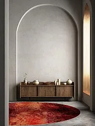 Tapis rond - Wells (rouge)