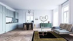 Tapis Wilton - Tilos (noir/doré)
