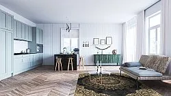 Tapis Wilton - Sandrigo (noir/doré)