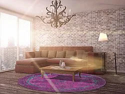 Tapis rond - Gombalia (violet)