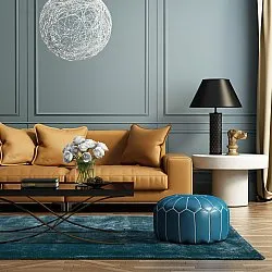 PET recyclé avec aspect viscose (bleu acier)