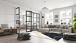 Tapis Wilton - Canelli (beige/blanc/bleu)
