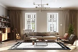 Tapis Wilton - Amaliada (noir/blanc)