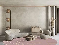 Tapis rond - Marino (rose)
