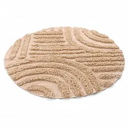 Tapis rond - Cazorla Natural Cotton Shaggy (beige)