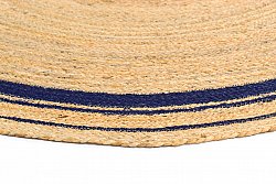 Tapis rond - Bundi (jute/bleu)