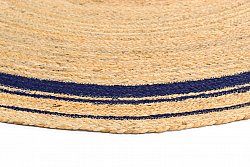 Tapis rond - Bundi (jute/bleu)