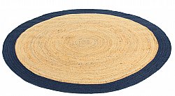 Tapis rond - Taki (jute/bleu)