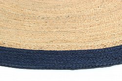 Tapis rond - Taki (jute/bleu)