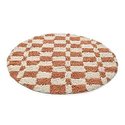Tapis rond - Atrani Natural Cotton Shaggy (orange)