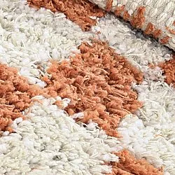 Tapis rond - Atrani Natural Cotton Shaggy (orange)