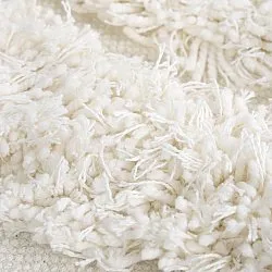 Tapis rond - Cazorla Natural Cotton Shaggy (blanc cassé)