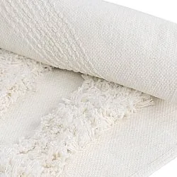 Tapis rond - Cazorla Natural Cotton Shaggy (blanc cassé)