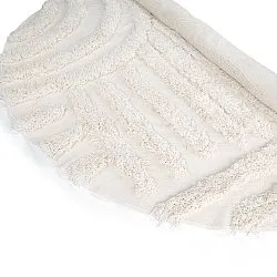 Tapis rond - Cazorla Natural Cotton Shaggy (blanc cassé)