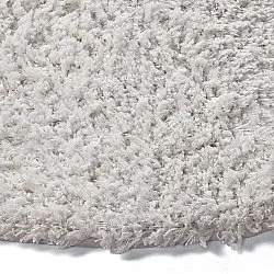 Tapis rond - Combarro Solid Cotton Shaggy (crème)