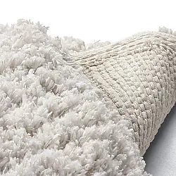 Tapis rond - Combarro Solid Cotton Shaggy (crème)