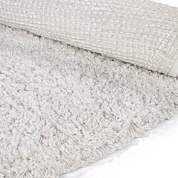 Tapis rond - Combarro Solid Cotton Shaggy (crème)