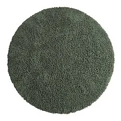 Tapis rond - Combarro Solid Cotton Shaggy (vert)