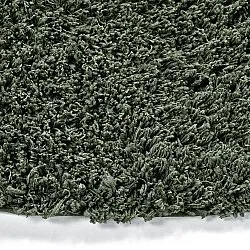 Tapis rond - Combarro Solid Cotton Shaggy (vert)