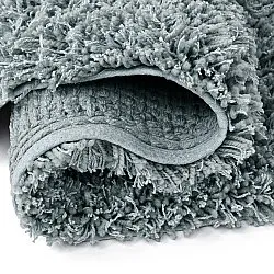Tapis rond - Combarro Solid Cotton Shaggy (bleu clair)