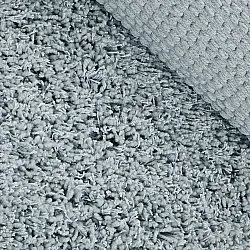 Tapis rond - Combarro Solid Cotton Shaggy (bleu clair)