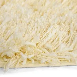 Tapis rond - Combarro Solid Cotton Shaggy (jaune clair)