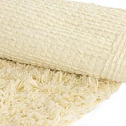 Tapis rond - Combarro Solid Cotton Shaggy (jaune clair)