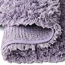 Tapis rond - Combarro Solid Cotton Shaggy (violet clair)