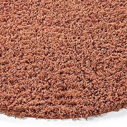 Tapis rond - Combarro Solid Cotton Shaggy (orange clair)
