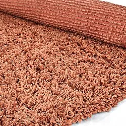 Tapis rond - Combarro Solid Cotton Shaggy (orange clair)