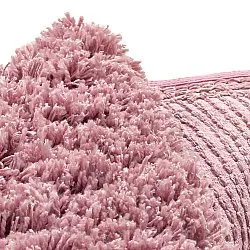 Tapis rond - Combarro Solid Cotton Shaggy (rose clair)