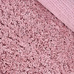 Tapis rond - Combarro Solid Cotton Shaggy (rose clair)