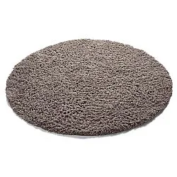 Tapis rond - Combarro Solid Cotton Shaggy (taupe)
