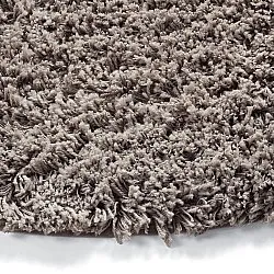 Tapis rond - Combarro Solid Cotton Shaggy (taupe)