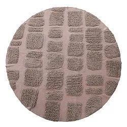 Tapis rond - Otranto Natural Cotton Shaggy (taupe)