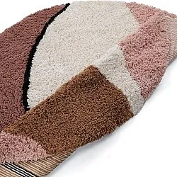 Tapis rond - Perast Natural Cotton Shaggy (multicolore)