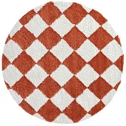 Tapis ronds - Albi (blanc/orange)