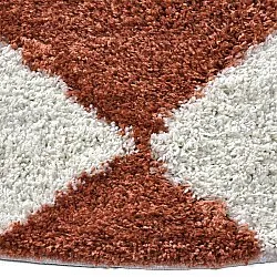 Tapis ronds - Albi (blanc/orange)