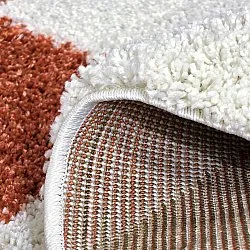 Tapis ronds - Albi (blanc/orange)