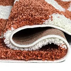 Tapis ronds - Albi (blanc/orange)