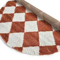 Tapis ronds - Albi (blanc/orange)
