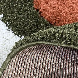 Tapis ronds - Alsace (vert/blanc/orange)