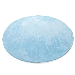 Tapis rond - Aranga Super Soft Fur (bleu clair)