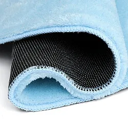 Tapis rond - Aranga Super Soft Fur (bleu clair)