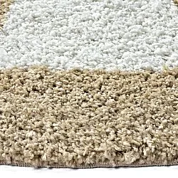 Tapis ronds - Asilah (beige/blanc)