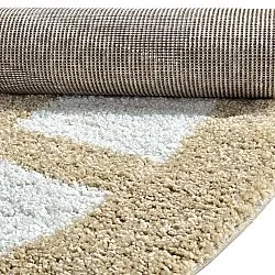 Tapis ronds - Asilah (beige/blanc)