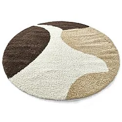 Tapis ronds - Chiniot (marron/beige/blanc)