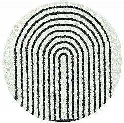 Tapis ronds - Cluny (blanc/noir)