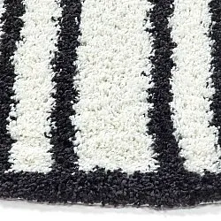 Tapis ronds - Cluny (blanc/noir)