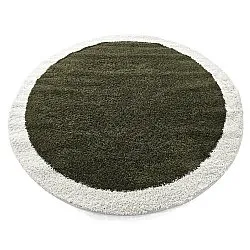 Tapis ronds - Conques (vert/blanc)